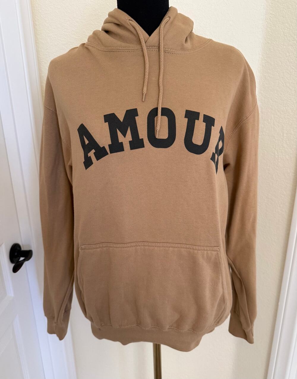DEPARTURE Amour Tan Pullover Hoodie Medium